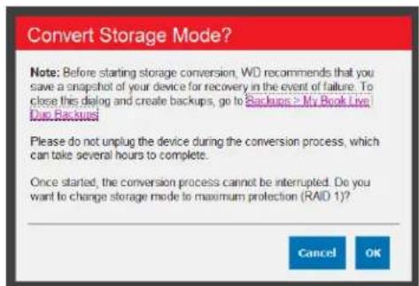 WESTERN DIGITAL My Book Live Duo - ChangingtheStorageType - 2