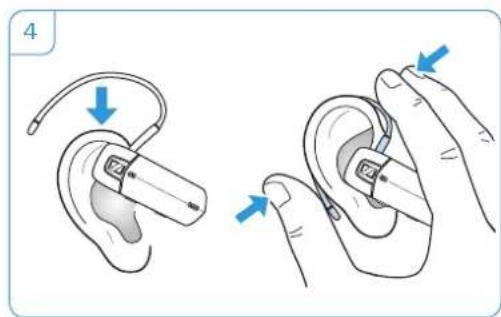 SENNHEISER VMX 200 II - Wearing the VMX 200-II using the ear hook - 4