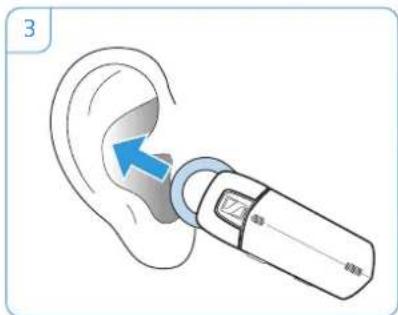 SENNHEISER VMX 200 II - Wearing the VMX 200-II with ear adapter - 3