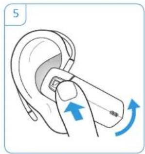 SENNHEISER VMX 200 II - Wearing the VMX 200-II using the ear hook - 5