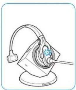 SENNHEISER DW Office - Charging the headset in the base station - 4