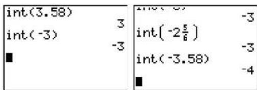 TEXAS INSTRUMENTS TI-84 - int( - 1