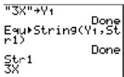 TEXAS INSTRUMENTS TI-84 - Equ>String( - 1