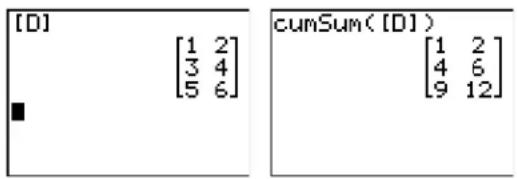 TEXAS INSTRUMENTS TI-84 - cumSum( - 1