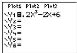 TEXAS INSTRUMENTS TI-84 - Evaluating Y= Functions in Expressions - 1
