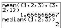 TEXAS INSTRUMENTS TI-84 - mean(, median( - 2