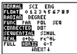 TEXAS INSTRUMENTS TI-84 - Setting a Split-Screen Mode - 1