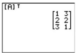 TEXAS INSTRUMENTS TI-84 - Transpose - 2