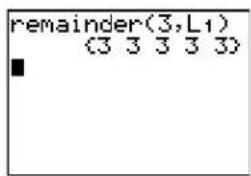 TEXAS INSTRUMENTS TI-84 - remainder( - 3