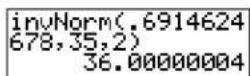 TEXAS INSTRUMENTS TI-84 - invNorm( - 1