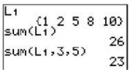 TEXAS INSTRUMENTS TI-84 - sum(, prod( - 1