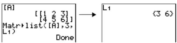 TEXAS INSTRUMENTS TI-84 - Matr▶list( - 2