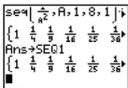 TEXAS INSTRUMENTS TI-84 - Getting Started: Generating a Sequence - 5