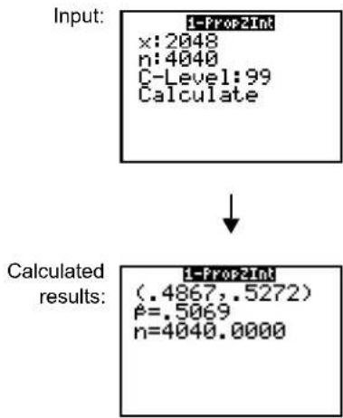 TEXAS INSTRUMENTS TI-84 - 1-PropZInt - 1