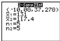 TEXAS INSTRUMENTS TI-84 - 2-SampZInt - 8
