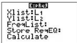 TEXAS INSTRUMENTS TI-84 - ExpReg—(ab ^x ) - 1