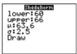 TEXAS INSTRUMENTS TI-84 - ShadeNorm( - 3