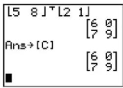 TEXAS INSTRUMENTS TI-84 - Getting Started: Using the MTRX Shortcut Menu - 6