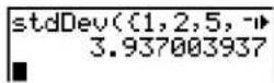 TEXAS INSTRUMENTS TI-84 - stdDev(, variance( - 1