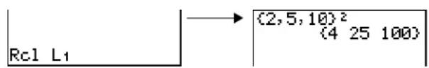 TEXAS INSTRUMENTS TI-84 - Using Lists in Expressions - 1