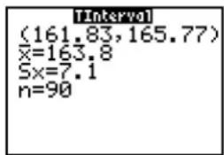 TEXAS INSTRUMENTS TI-84 - Interpreting the results - 3