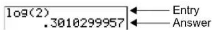 TEXAS INSTRUMENTS TI-84 - Displaying Entries and Answers - 1