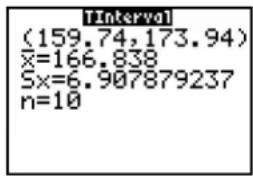 TEXAS INSTRUMENTS TI-84 - Height (in centimeters) of Each of 10 Women - 6