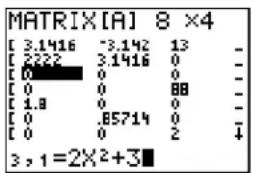 TEXAS INSTRUMENTS TI-84 - Editing a Matrix Element - 1