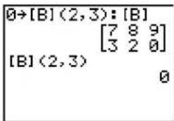 TEXAS INSTRUMENTS TI-84 - Accessing a Matrix Element - 1
