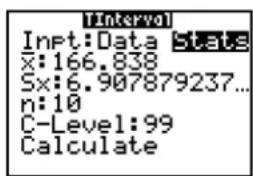TEXAS INSTRUMENTS TI-84 - Interpreting the results - 1