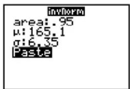 TEXAS INSTRUMENTS TI-84 - Interpreting the results - 5