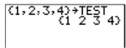 TEXAS INSTRUMENTS TI-84 - Creating a List Name on the Home Screen - 1