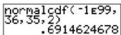 TEXAS INSTRUMENTS TI-84 - normalcdf( - 1