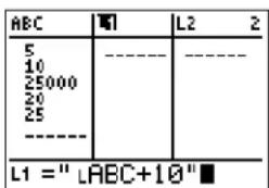 TEXAS INSTRUMENTS TI-84 - Attaching a Formula to a List Name in Stat List Editor - 1