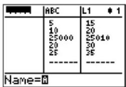 TEXAS INSTRUMENTS TI-84 - Enter-Name Context - 1