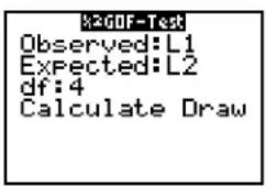 TEXAS INSTRUMENTS TI-84 - ^2 GOF-Test - 1