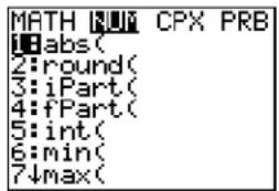 TEXAS INSTRUMENTS TI-84 - Selecting an Item from a Menu - 1