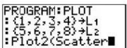 TEXAS INSTRUMENTS TI-84 - Defining a Stat Plot in a Program - 4