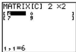TEXAS INSTRUMENTS TI-84 - Getting Started: Using the MTRX Shortcut Menu - 9