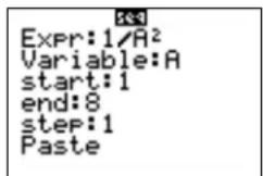 TEXAS INSTRUMENTS TI-84 - Getting Started: Generating a Sequence - 3
