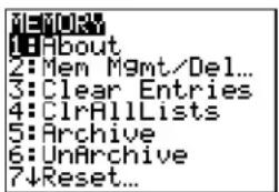 TEXAS INSTRUMENTS TI-84 - Managing Memory and Deleting a Program - 2