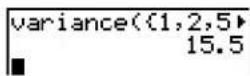 TEXAS INSTRUMENTS TI-84 - stdDev(, variance( - 3