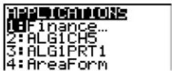 TEXAS INSTRUMENTS TI-84 - Steps for Running the Finance Application - 1