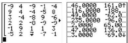 TEXAS INSTRUMENTS TI-84 - Displaying a Matrix - 2