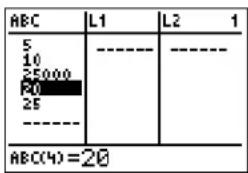 TEXAS INSTRUMENTS TI-84 - Editing a List Element - 2