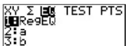 TEXAS INSTRUMENTS TI-84 - Automatic Regression Equation - 6