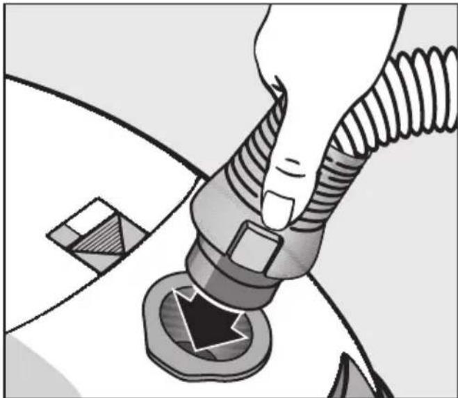 MIELE S380 - Attaching the suction hose - 1
