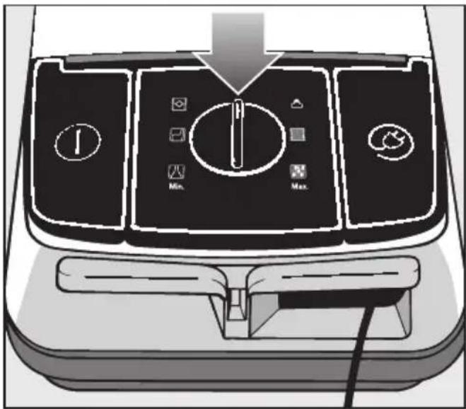 MIELE S380 - Opening the air inlet valve - 1