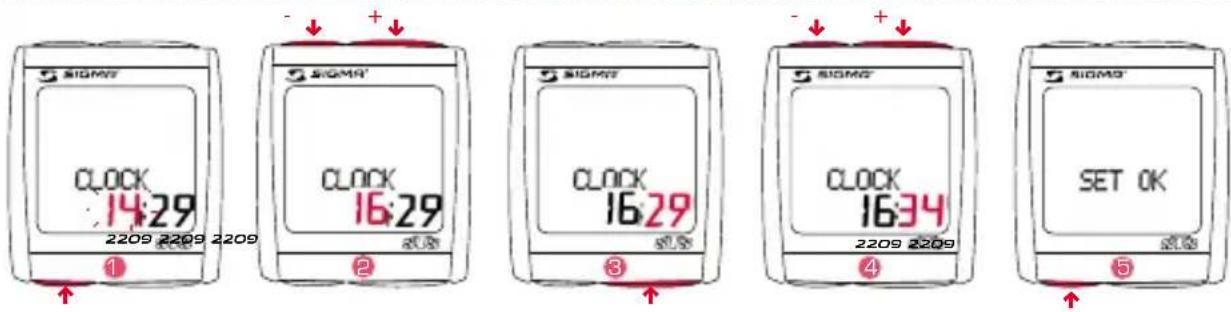 SIGMA BC 2209 MHR STS - SETTING THE CLOCK - 1