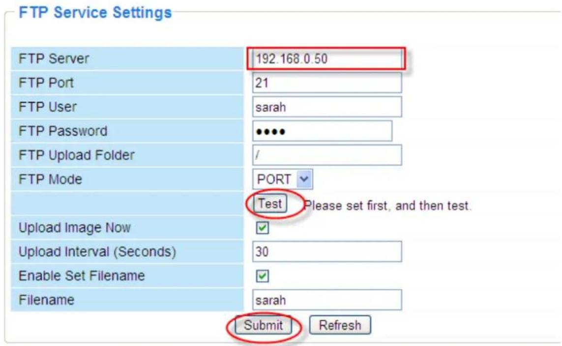 FOSCAM FI8919W - FTP Service Settings - 1
